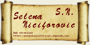 Selena Nićiforović vizit kartica